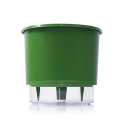 Vaso Autoirrigável Médio - Verde Escuro - 15cm x 16cm