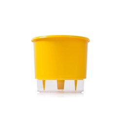 Vaso Autoirrigável Pequeno - Amarelo - 11cm x 12cm