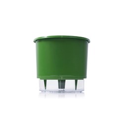 Vaso Autoirrigável Pequeno - Verde Escuro - 11cm x 12cm