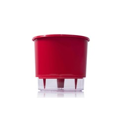 Vaso Autoirrigável Pequeno - Vermelho - 11cm x 12cm