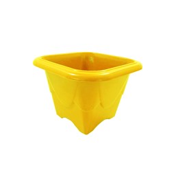 Vaso Quadrado Amarelo - 14cm x 18cm